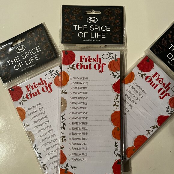 Thanksgiving Pumpkin Spice Magnetic Notebooks Set of 3 (hol/x) - Picture 2 of 12